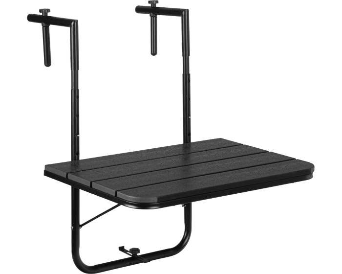 Závěsný balkónový stůl Aretto 60 cm černý