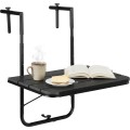 Závěsný balkónový stůl Aretto 60 cm černý