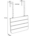Závěsný balkónový stůl Aretto 60 cm šedý