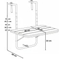 Závěsný balkónový stůl Aretto 60 cm šedý