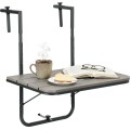Závěsný balkónový stůl Aretto 60 cm šedý