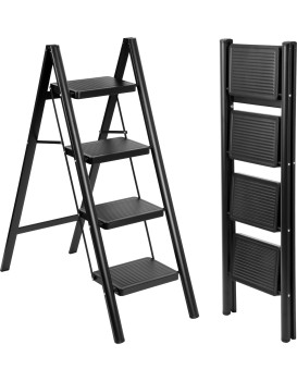 Čtyřstupňové skládací schůdky Easystep černé