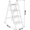 Čtyřstupňové skládací schůdky Easystep černé