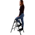Třístupňové skládací schůdky Easystep černé