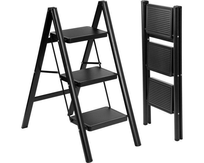 Třístupňové skládací schůdky Easystep černé