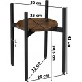 Stojan na květiny TORRE RUSTIC 40 cm hnědý/černý