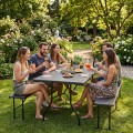 Cateringový stůl WOODLAND 180 cm antracitový
