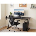 Herní stůl SHADOW GAMER 2.0 140 cm LED RGB černý