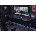 Herní stůl SHADOW GAMER 2.0 140 cm LED RGB černý