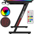Herní stůl SHADOW GAMER 2.0 140 cm LED RGB černý