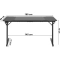 Herní stůl SHADOW GAMER 1.1 160 cm černý