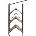 Skládací regál Bevel 125 cm černý/hnědý