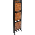Skládací regál Bevel 125 cm černý/hnědý