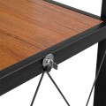 Skládací regál Bevel 125 cm černý/hnědý