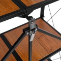 Skládací regál Bevel 125 cm černý/hnědý