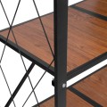 Skládací regál Bevel 125 cm černý/hnědý