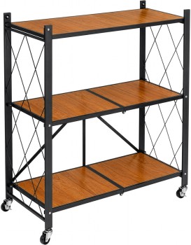 Skládací regál Bevel 70 cm černý/hnědý