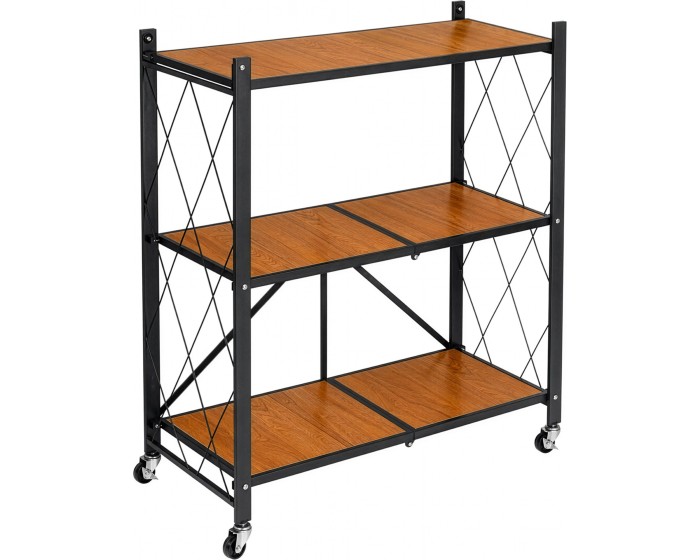 Skládací regál Bevel 70 cm černý/hnědý