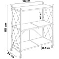 Skládací regál Bevel 70 cm černý/hnědý