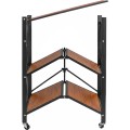 Skládací regál Bevel 70 cm černý/hnědý