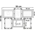 Fotorámeček BAFRA 50x34 cm 6 fotografií bílý