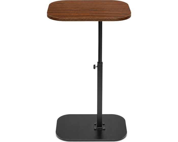 Nastavitelný odkládací stolek Goti 40 cm černý/ořech