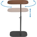 Nastavitelný odkládací stolek Goti 40 cm černý/ořech
