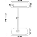 Nastavitelný odkládací stolek Neti 40 cm černý/ořech