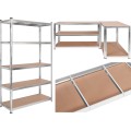 Dílenský regál IRONHOLD 205x120 cm stříbrný