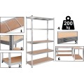 Dílenský regál IRONHOLD 205x120 cm stříbrný