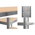 Dílenský regál IRONHOLD 205x120 cm stříbrný