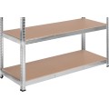 Dílenský regál IRONHOLD 205x120 cm stříbrný
