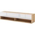 Závěsný TV stolek Derby 140 cm dub Wotan/bílý
