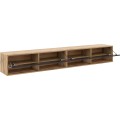 Závěsný TV stolek Derby 280 cm dub Wotan/černý