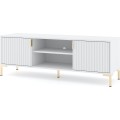 TV stolek Flinn 140 cm bílý/zlatý