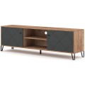 TV stolek Bilbao 183 cm dub Craft Tobacco/grafit