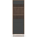 Vitrína Bilbao 63,4 cm dub Craft Tobacco/grafit