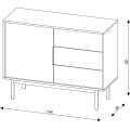 Komoda Viva 104 cm kašmírová