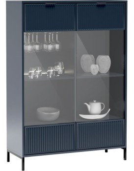 Nízká vitrína Eleganzo 104,8 cm indigo