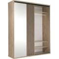 Šatní skříň Moderno se zrcadlem 179 cm dub Artisan