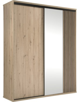 Šatní skříň Moderno se zrcadlem 179 cm dub Artisan