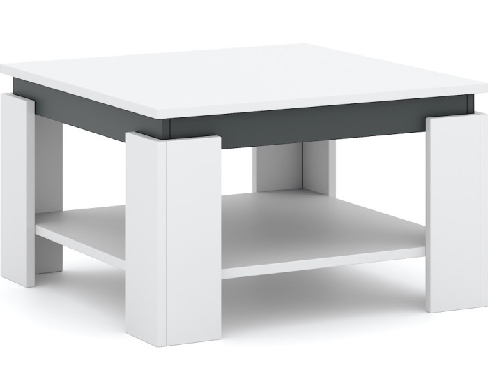 Konferenční stolek Tinto 68 cm bílý/antracit
