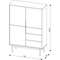 Vysoká komoda Viva 104 cm černá