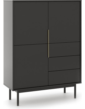 Vysoká komoda Viva 104 cm černá