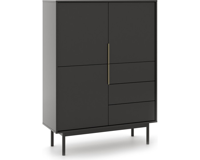 Vysoká komoda Viva 104 cm černá