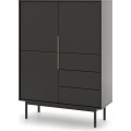 Vysoká komoda Viva 104 cm černá
