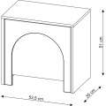 Noční stolek Arco 50 cm bílá