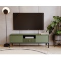 TV stolek Maggiore 154,5 cm zelený/černý/zlatý