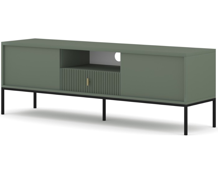 TV stolek Maggiore 154,5 cm zelený/černý/zlatý