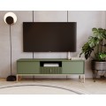 TV stolek Maggiore 154,5 cm zelený/zlatý